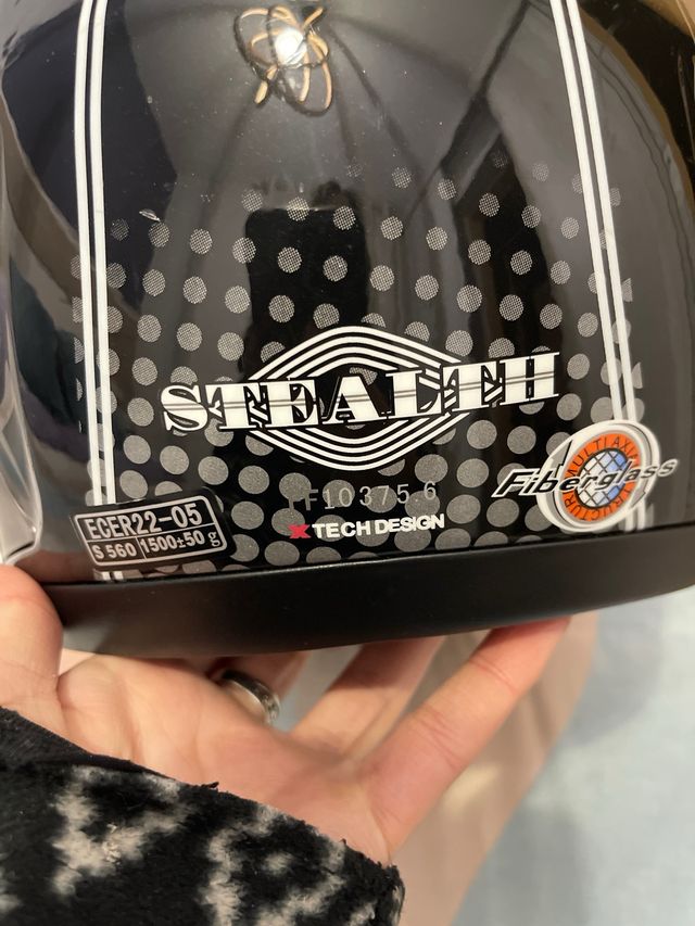 Casco de moto LS2 negro. talla S.