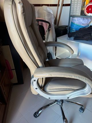 Silla de escritorio beige/gris