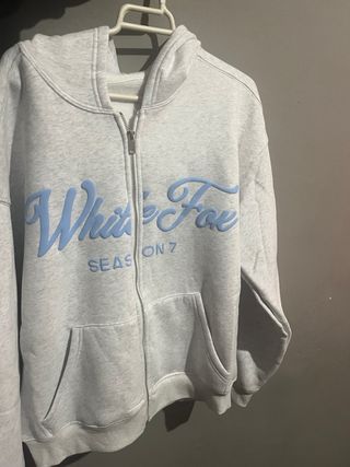 Sudadera White Fox Gris y Azul Talla s