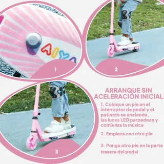 Patinete Eléctrico Infantil con Luces