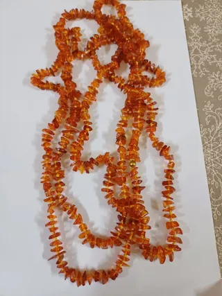 Collana schegge ambra naturale