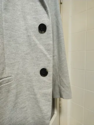 Blazer Zara Gris Claro Talla L