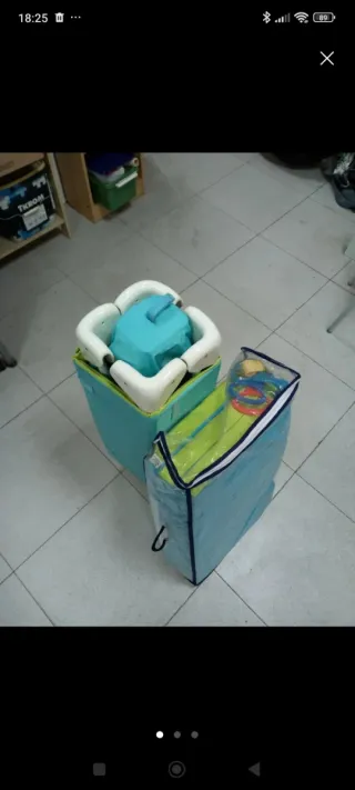 Parque cuna de viaje plegable