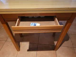 Mesa de cocina madera tablero giratorio