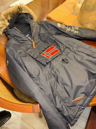Abrigo Geographical Norway Negro Talla M