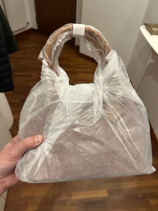 Borsa kachi chiaro effetto colata cioccolato