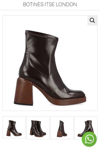 Botines ITSE LONDON negros tacón plataforma