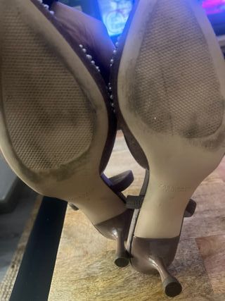 Zapatos Zara Talla 38 Marrones Adornados
