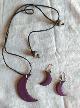 pendientes y colgante de cerámica vidriada