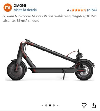 Patinete Eléctrico Xiaomi M365 Negro. Usado una ve