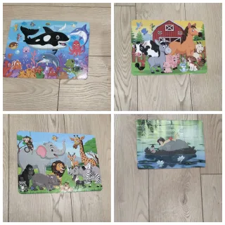 4 Puzzles Infantiles de Cartón