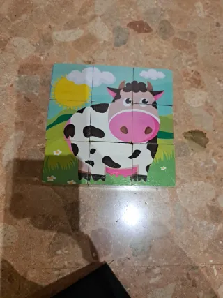 Puzzle Playtive Rompecabezas Cubos Madera