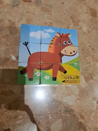 Puzzle Playtive Rompecabezas Cubos Madera