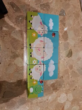 Puzzle Playtive Rompecabezas Cubos Madera