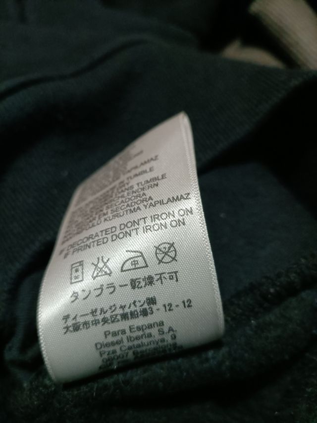 Sudadera Diesel Talla S Negra