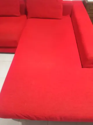 Sofá Chaise Longue Rojo