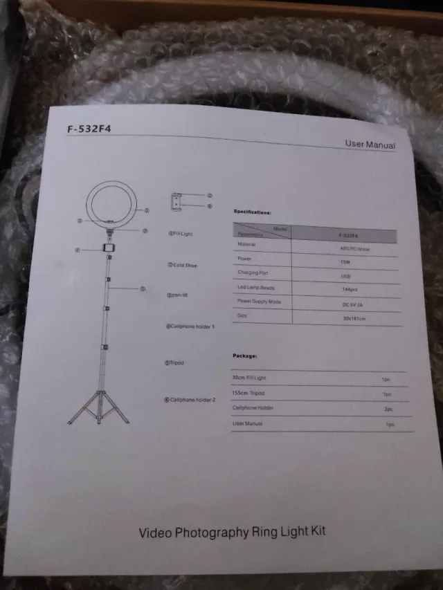 Trípode Aro LED para Selfie
