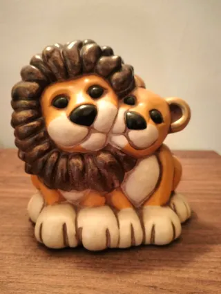 Coppia di leoni thun Club 2001 serie Arca di Noè