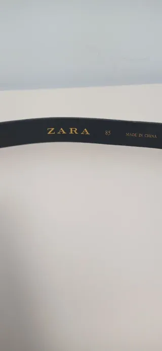 Cinturón Zara Doble Hebilla Negro Dorado