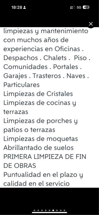 Limpieza Profesional de todo tipo de dificultades