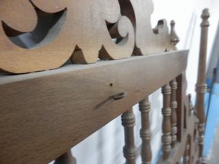 Cabezal cama madera antiguo