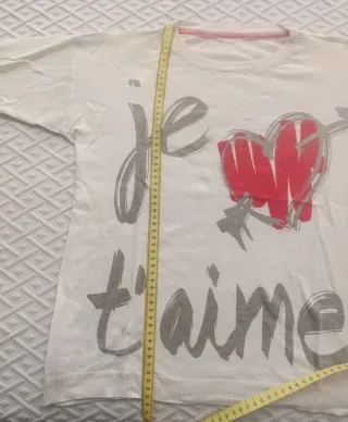 Camiseta de punto Je t'aime manga 3/4