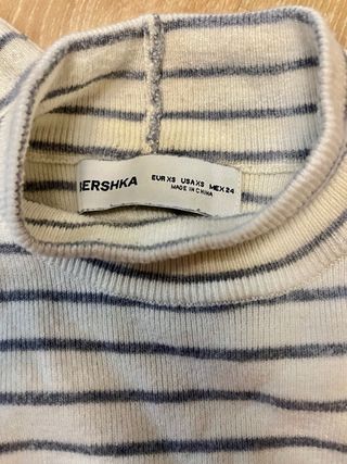 Top rayas Bershka Talla XS
