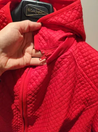 Chaqueta parka entretiempo mujer rojo, Talla 44
