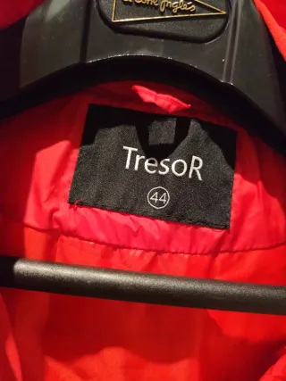 Chaqueta parka entretiempo mujer rojo, Talla 44