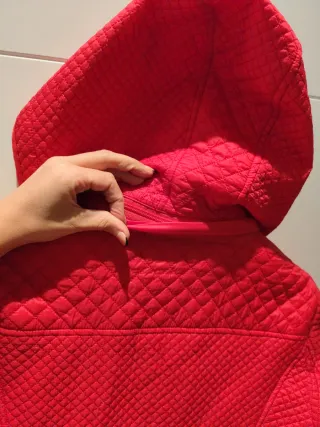 Chaqueta parka entretiempo mujer rojo, Talla 44