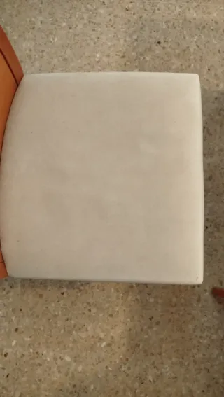 Conjunto de 4 sillas de comedor madera y tela