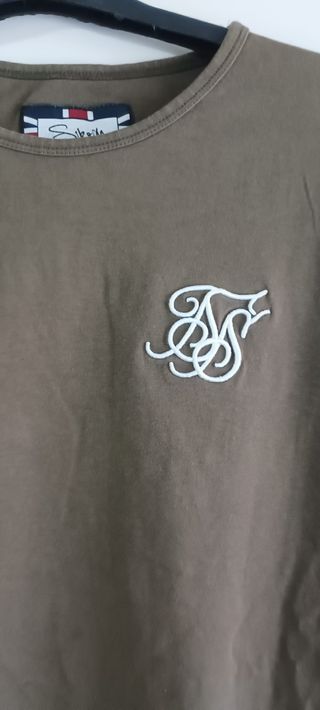 Camiseta SikSilk Manga Larga Marrón