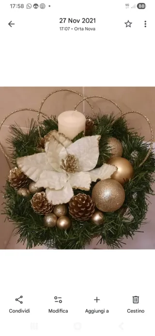 Ghirlanda Natalizia Fatta a Mano Diametro 40cm