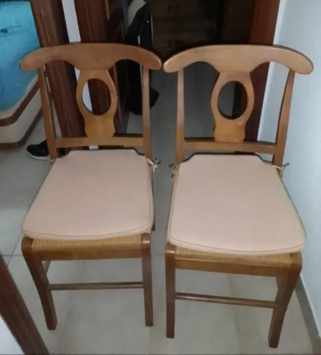 Mesa de madera maciza castaño con tablero de cerám