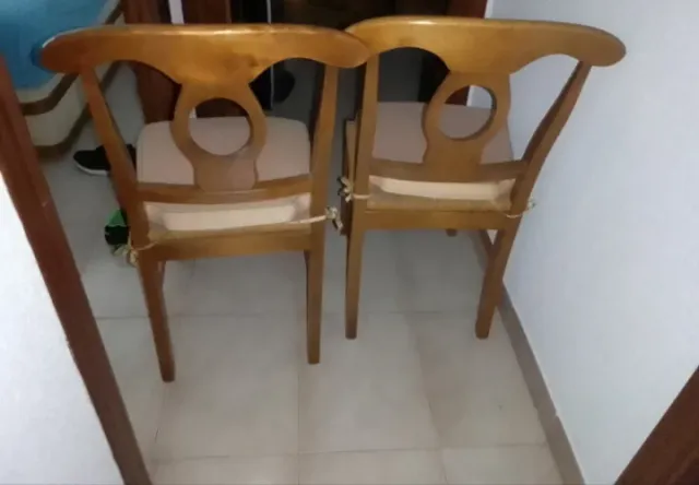 Mesa de madera maciza castaño con tablero de cerám