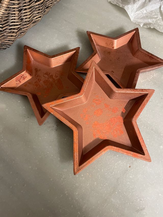 3 Estrellas Decorativas Cerámica