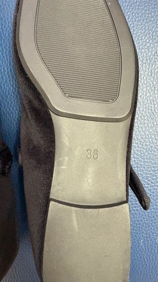 Bailarinas negras terciopelo con hebilla elástica