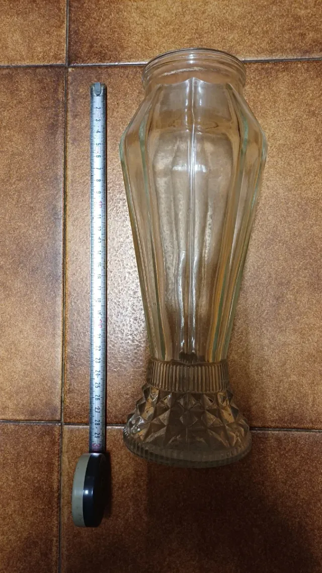 Florero de cristal macizo