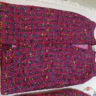 Traje chaqueta falda Invierno Fucsia Multicolor