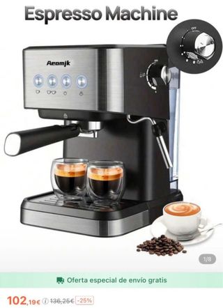 Cafetera Aeomjk Acero Inoxidable