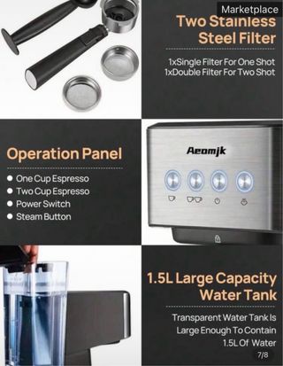 Cafetera Aeomjk Acero Inoxidable