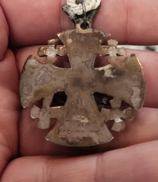 Cruz de Plata Antigua hecha en Jerusalen