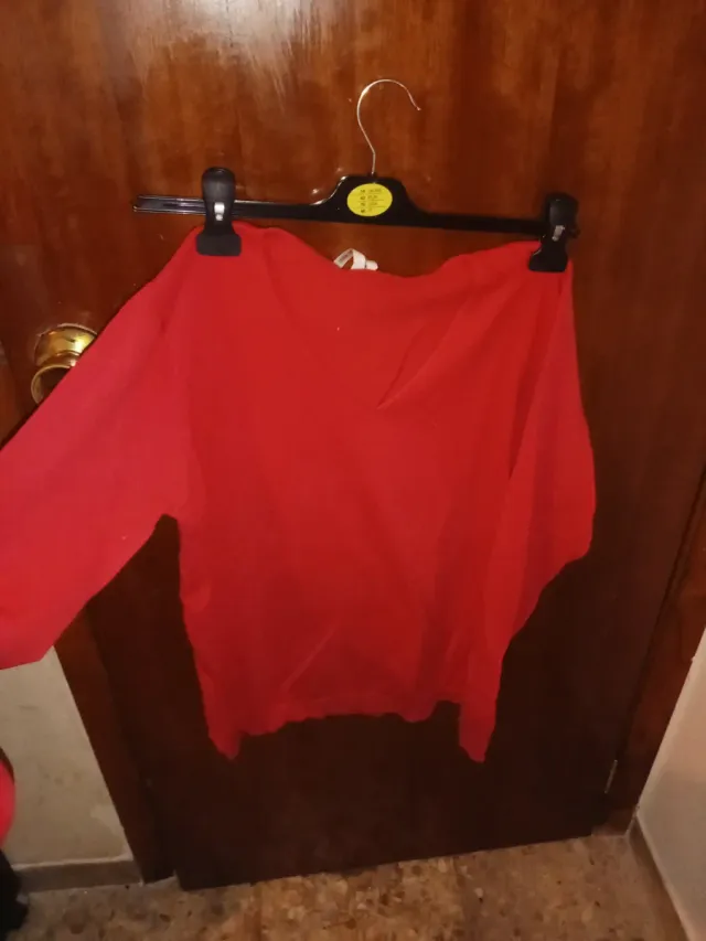 Jersey rojo manga larga