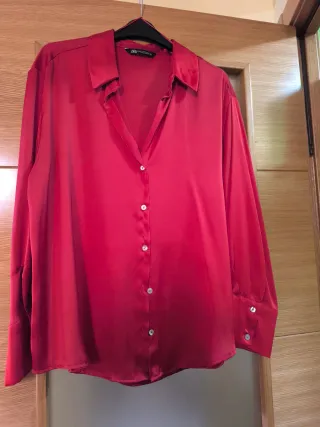 Blusa Zara Roja Talla Grande XXXL