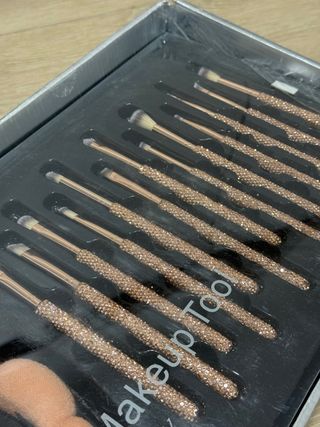 Set Brochas y Accesorios Maquillaje Rhinestone