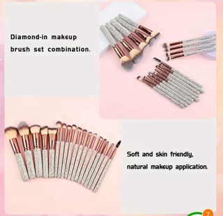 Set Brochas y Accesorios Maquillaje Rhinestone