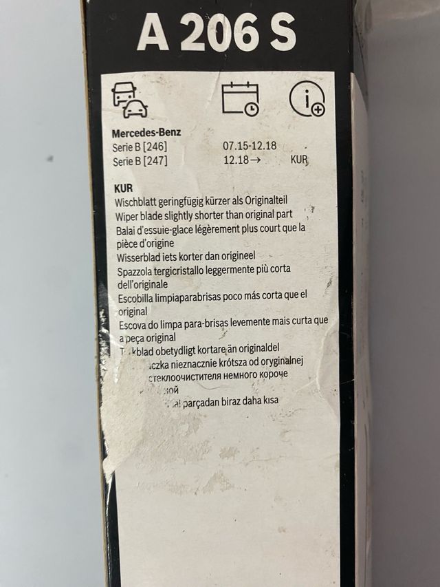 Bosch AeroTwin A206S escobillas limpiaparabrisas