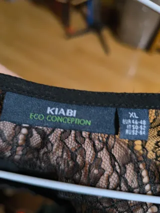 Blusa Negra Encaje Talla Grande XXXL