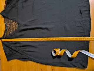 Blusa Negra Encaje Talla Grande XXXL