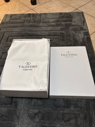 Scarpe Valentino Uomo Pelle Nere Rosse